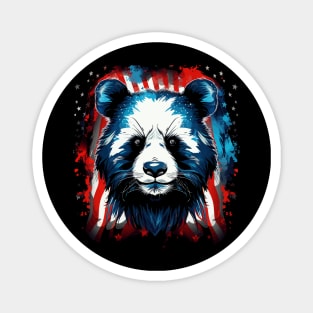 Patriotic Panda Magnet